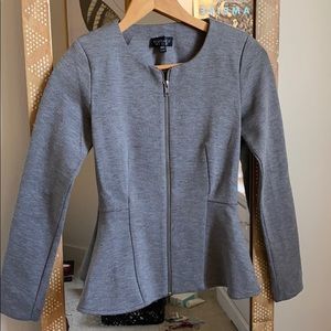 Top Shop peplum style zip up jacket